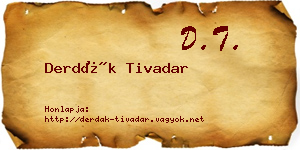 Derdák Tivadar névjegykártya