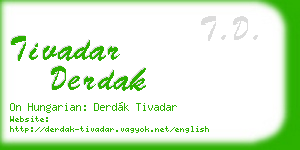 tivadar derdak business card